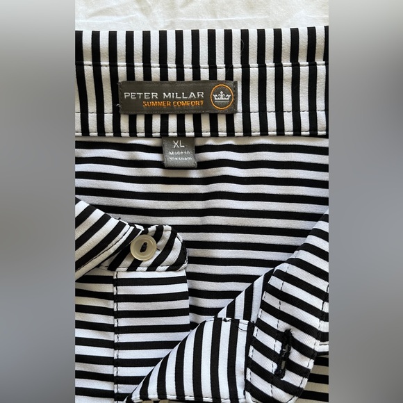 ⛳🏌️‍♂️ Peter Millar Summer Comfort Striped Golf Polo | Men’s XL - Picture 2 of 11